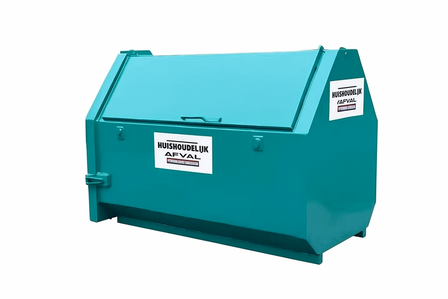 4 m3 gesloten bouw en sloop afval container